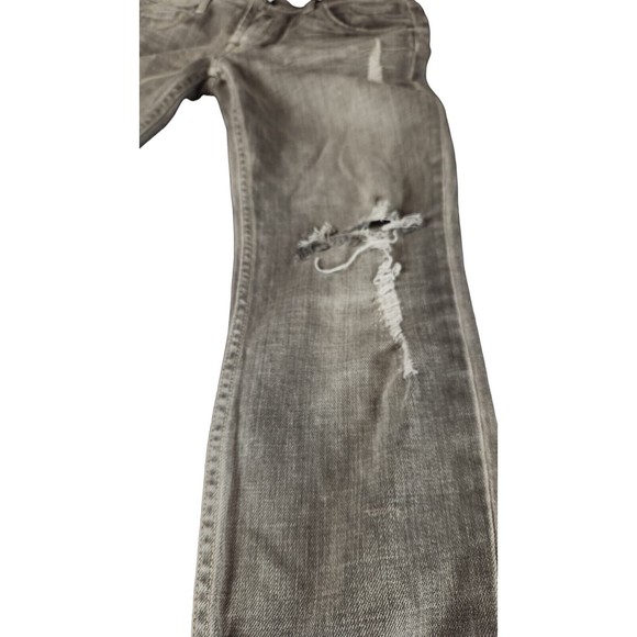 Allsaints Spitalfields Gray Woodvale Pipe Skinny Distressed Jeans Size 27 WPJ902 - Picture 4 of 11